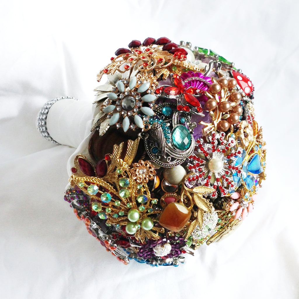 Small full Brooch Bouquet - Multicoloured